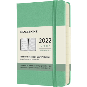 Тижневик Moleskine 2022 9 х 14 см 144 сторінки Ментол (8056420858587) ТОП в Чернігові