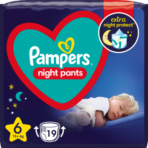 Подгузники-трусики ночные Pampers Night Pants Размер 6 (15+ кг) 19 шт (8006540234761) в Чернигове