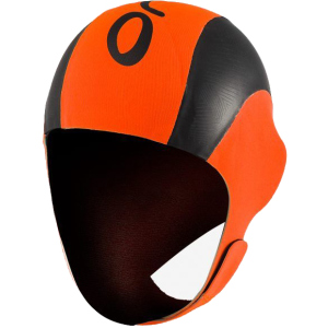 Неопренова шапочка Orca High Visibility Neoprene Swim Cap Orange/Black (LA424854) краща модель в Чернігові