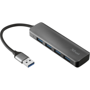 USB-хаб Trust Halyx 4-Port USB-A 3.2 Aluminium (TR23327) в Чернігові