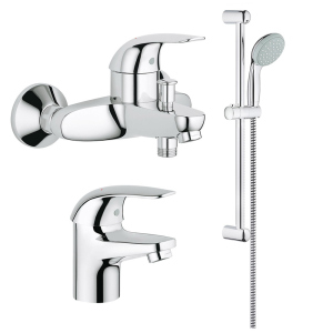 Набір змішувачів Grohe Euroeco 124428 краща модель в Чернігові