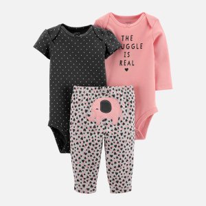 Комплект (боді 2 шт + штанці) Carters 18139910 86 см 650 P Pink (192135962602) ТОП в Чернігові