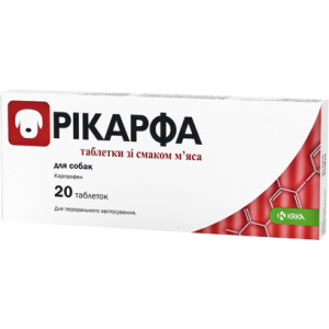 Протизапальний знеболюючий препарат KRKA Рікарфа 20таб по 100 мг (3838989647094) ТОП в Чернігові