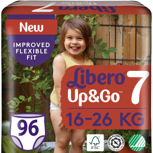 Підгузки-трусики Libero Up&Go 16-26 кг розмір 7 96 шт (7322541481302) в Чернігові