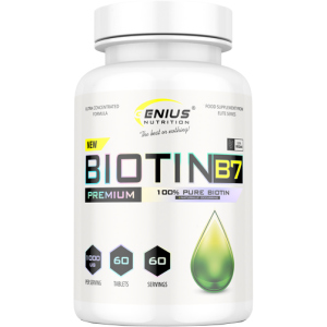 Витамины Genius Nutrition Biotin B7 60 таблеток (7355438599552) лучшая модель в Чернигове