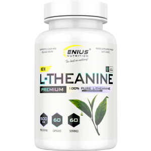 купити Амінокислота Genius Nutrition L-Theanine 60 капсул (7355760205282)