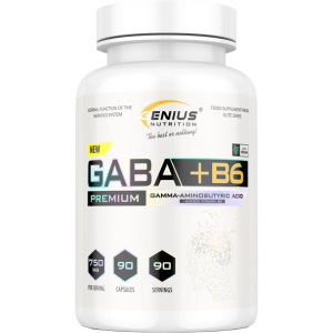 купити Вітаміни та мінерали Genius Nutrition GABA + B6 90 капсул (7354214857817)