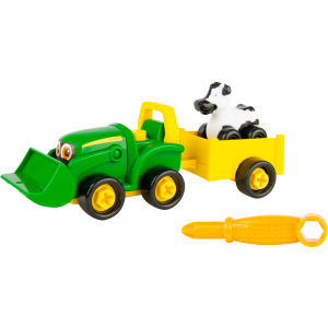 Игровой набор-конструктор Tomy John Deere Трактор с ковшом и прицепом (36881472094) надежный