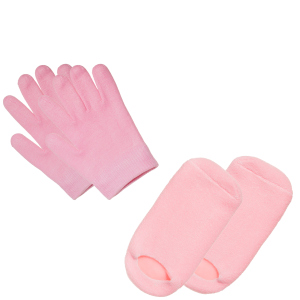 Набір для догляду за шкірою рук та ніг Supretto рукавички + шкарпетки Рожевий