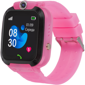 Детские смарт-часы AmiGo GO007 FLEXI GPS Pink (871498) лучшая модель в Чернигове