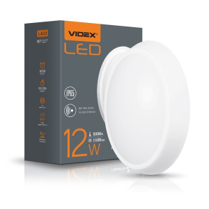 LED світильник IP65 овальний VIDEX 12W 5000K білий сенсорний ТОП в Чернігові