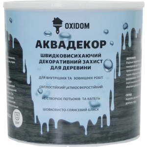 Декоративная защита для дерева на акриловой основе OxiDom Аквадекор, 2,5 л., орех