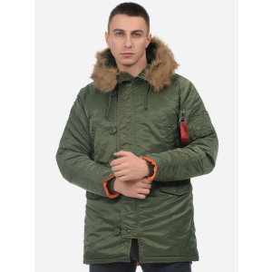 Парка Alpha Industries Slim Fit N-3B Parka M Sage/Orange лучшая модель в Чернигове