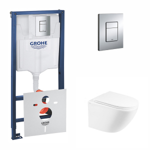 Набор инсталляция 4 в 1 Grohe Rapid SL 38772001 + унитаз с сиденьем Qtap Robin QT1333046ENRW в Чернигове