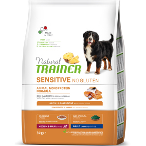 Сухий корм для собак Natural Trainer Dog Sensitive Adult Medium&Maxi з лососем та цільними зернами 3 кг (8059149252452) в Чернігові