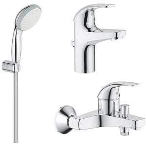 Набір змішувачів GROHE Start Curve 126746 (23805000+23768000+26198000) краща модель в Чернігові