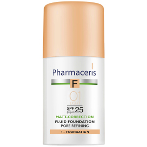 Матирующий тональный флюид Pharmaceris F SPF25 сужающий поры Слоновая кость 30 мл (5900717153622) в Чернигове