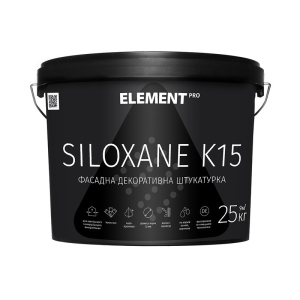 Фасадна штукатурка ELEMENT PRO SILOXANE K15 25 кг Прозора краща модель в Чернігові