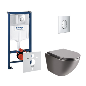 Набір інсталяція 4 в 1 Grohe Rapid SL 38721001 + унітаз із сидінням Qtap Robin QT1333046ENRMB в Чернігові