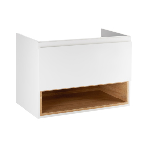 Тумба подвесная Qtap Robin 800х580х437 White/Whitish oak QT1374TPВ8001WWO ТОП в Чернигове