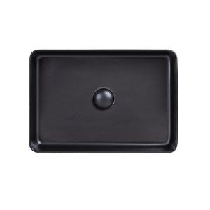 купить Раковина-чаша Qtap Tern 500х350х145 Matt black з донним клапаном QT1711A055MB