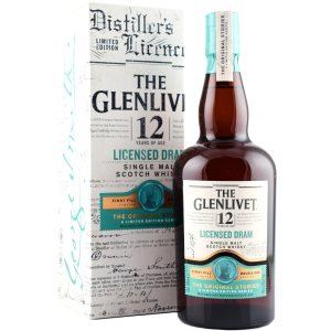 Виски Glenlivet Licensed Dram 12 лет выдержки 0.7 л 48% в подарочной деревянной упаковке (5000299633199)