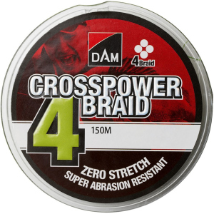 Шнур DAM Crosspower 4-Braid 150 м 0.10 мм 4.5 кг Зелений (66575) ТОП в Чернігові