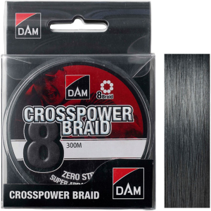 Шнур DAM Crosspower 8-Braid 300 м 0.10 мм 5.4 кг Темно-сірий (65847) краща модель в Чернігові