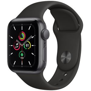 Смарт-часы Apple Watch SE GPS 40mm Space Grey Aluminium Case with Black Sport Band (MYDP2UL/A) краща модель в Чернігові