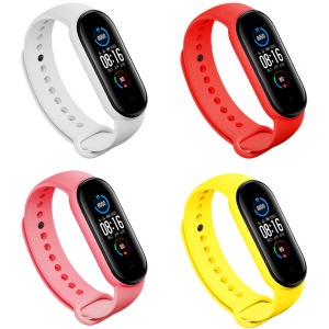 Набір ремінців 4 кольори BeCover для Xiaomi Mi Smart Band 5 / Mi Smart Band 6 Girl (705340) ТОП в Чернігові