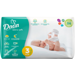 Подгузники для детей Dada Extra Soft 3 4-9 кг 54 шт (4823071646443_4820174980832) ТОП в Чернигове