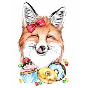 Набор для творчества Rosa Start акриловая живопись по номерам Cute Fox 35 х 45 см (4823098516439) в Чернигове