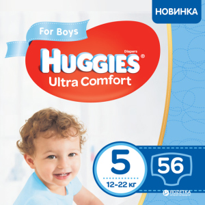 Підгузки Huggies Ultra Comfort 5 Mega для хлопчиків 56 шт (5029053543635) краща модель в Чернігові