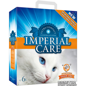 Наполнитель для кошачьего туалетаImperial Care Silver Ions Бентонитовый ультракомкующий 6 кг (6 л) (5200357800949)