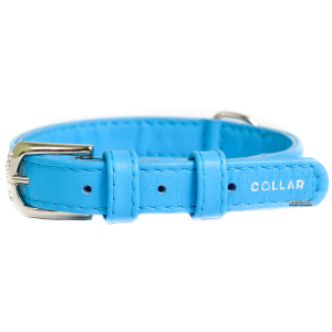 Ошейник для собак кожаный Collar WAUDOG Glamour с QR паспортом, без украшений, L, Ш 35 мм, Дл 46-60 см (33222) в Чернигове