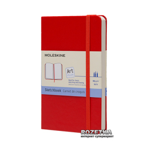 Записная книга Moleskine Art 9 х 14 см 80 страниц нелинованных Красная (9788862930307)