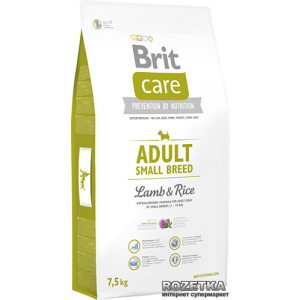 купить Сухой корм для взрослых собак мелких пород Brit Care Adult Small Breed Lamb & Rice 7.5 кг (8595602509881)