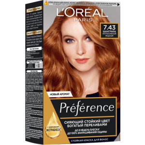 Стойкая гель-краска для волос L'Oreal Paris Recital Preference 7.43 - Интенсивный медный 174 мл (3600520702858) в Чернигове