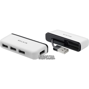 USB концентратор Belkin USB 2.0 4 порти Білий (F4U021bt) в Чернігові