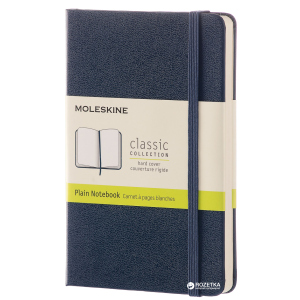 Записная книга Moleskine Classic 9 х 14 см 192 страницы без линовки Сапфир (8051272893649)