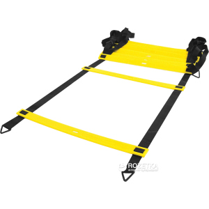 Лесенка LiveUp Agility Ladder координаційна 8 м Black-Yellow (LS3671-8) краща модель в Чернігові