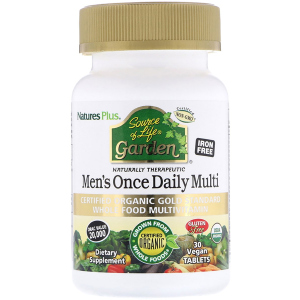 Мультивитамины Nature's Plus Source of Life Garden Naturally Therapeutic Men's Once Daily Multi 30 таблеток (97467307452)