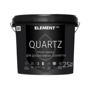 Грунт для декоративных штукатурок QUARTZ ELEMENT PRO 25 кг серый