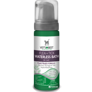 купить Моющая пена VET`S BEST Flea&Tick Waterless Bath For Cats от блох, клещей и москитов для кошек 147 мл (vb10521)