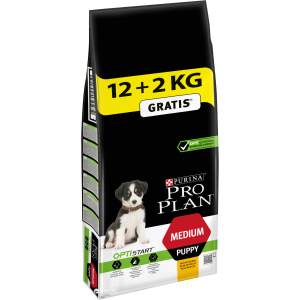 Сухий корм Purina Pro Plan Dog Medium Puppy з високим вмістом курки 12+2 кг (7613035120501) краща модель в Чернігові