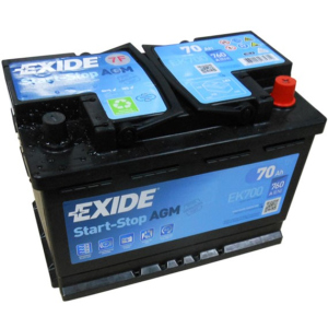 Автомобільний акумулятор Exide AGM 6СТ-70 (EK700) 70 Аг (-/+) Euro 760 А (EK700)