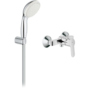 Змішувач для душу GROHE BauEdge 23333000 із душовим гарнітуром New Tempesta 100 26164001 краща модель в Чернігові