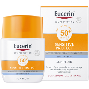 Солнцезащитный флюид для лица Eucerin для чувствительной кожи SPF 50 50 мл (4005800147005) лучшая модель в Чернигове