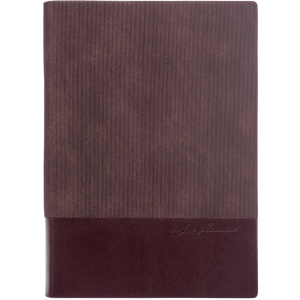 Щоденник недатований Leo Planner Velvet A5 PU 352 сторінки Коричневий (252033) в Чернігові