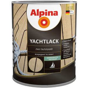 Лак палубный Alpina Yachtlack шелковисто-матовый 0.75 л Прозрачный (948103986) в Чернигове